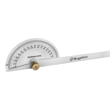 Buyohlic Stainless Steel Protractor 0-180 degrees Machine Tools