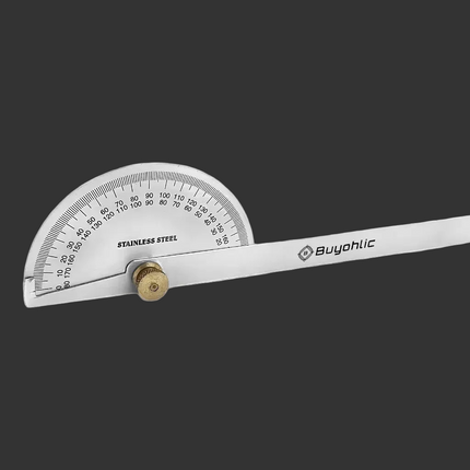 Buyohlic Stainless Steel Protractor 0-180 degrees Machine Tools