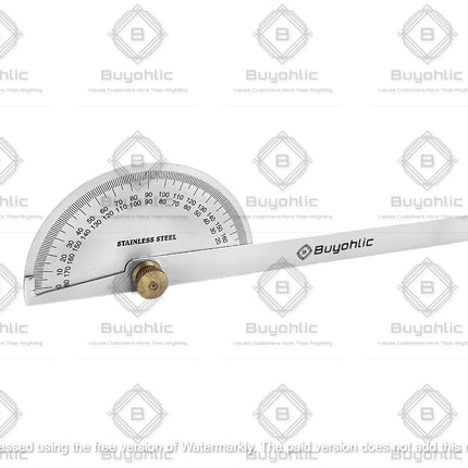 Buyohlic Stainless Steel Protractor 0-180 degrees Machine Tools