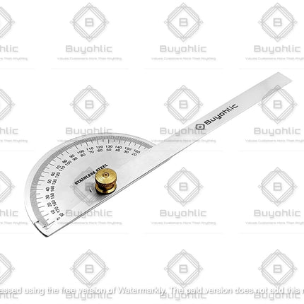 Buyohlic Stainless Steel Protractor 0-180 degrees Machine Tools