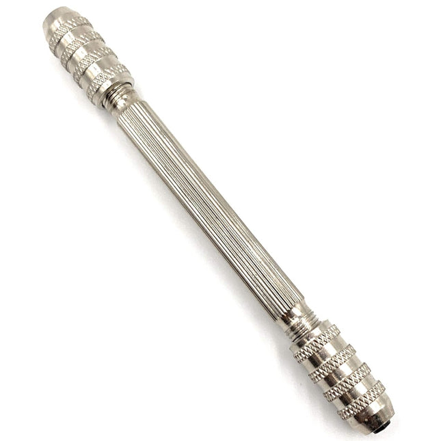 Round Brass Double End Pin Vise 0-3 mm Capacity Jewelry Watch Tool & Wood Working 4.5" Inches Long