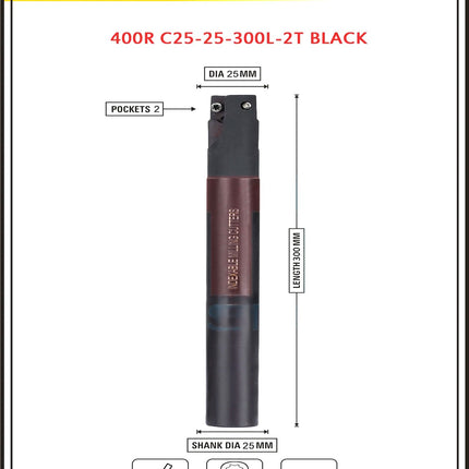 Indexable Insert Endmill 25MM II 2 Pocket II 10 Pcs APMT1604 Carbide Inserts Free