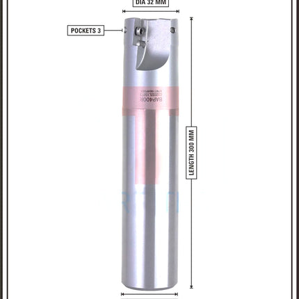 Indexable Insert Endmill 32MM II 3 Pocket II 10 Pcs APMT1604 Carbide Inserts Free