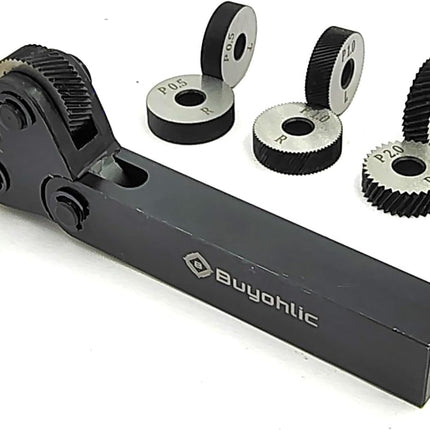 7pcs high-Strength Double-Wheel Lathe knurling Tool Diagonal knurling Wheel Pitch 0.5/1.0/2.0mm