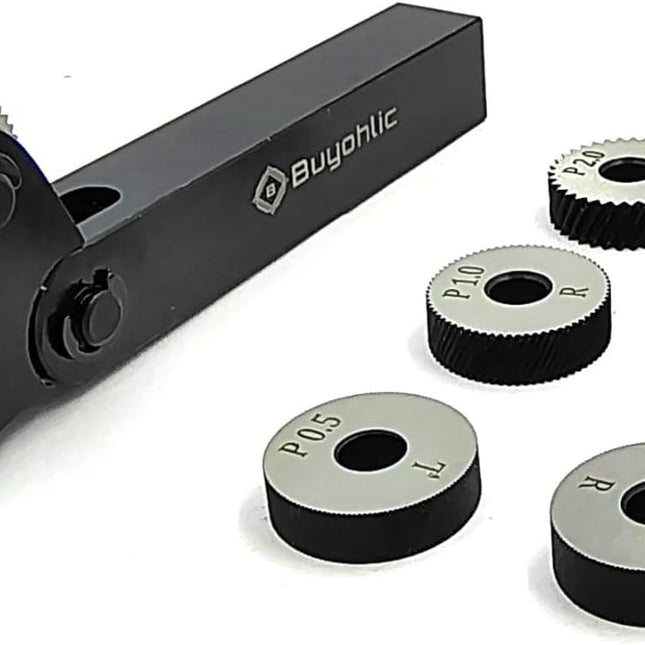 7pcs high-Strength Double-Wheel Lathe knurling Tool Diagonal knurling Wheel Pitch 0.5/1.0/2.0mm