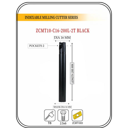 Indexable Insert Endmill 16 MM II 10 Pcs ZCMT1003 Carbide Inserts Free