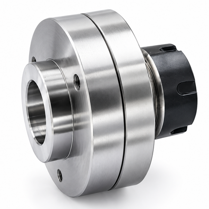Buyohlic ER32 Collet Chuck – Myford 1-1/8" × 12 TPI Thread, 2-Piece Steel Lathe Adaptor