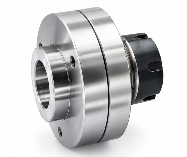 Buyohlic ER32 Collet Chuck – Myford 1-1/8" × 12 TPI Thread, 2-Piece Steel Lathe Adaptor