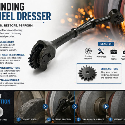 Emery Grinding Wheel Dressers & Cutters (Huntington Type)