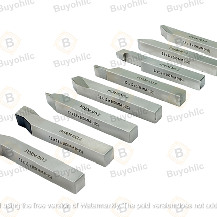 HSS M2 Grade Lathe Form Tool Set-Hard & Ground -Turning, Threading Machine Tools II Supplied in a Plastic Box