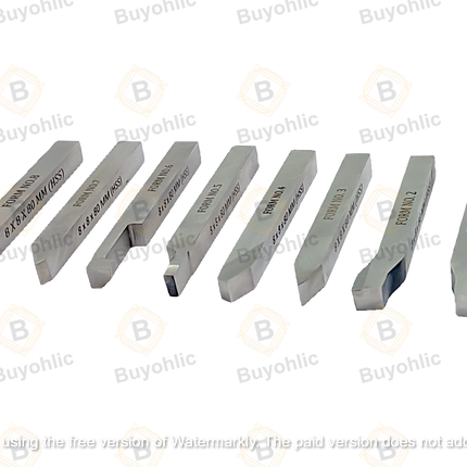 HSS M2 Grade Lathe Form Tool Set-Hard & Ground -Turning, Threading Machine Tools II Supplied in a Plastic Box