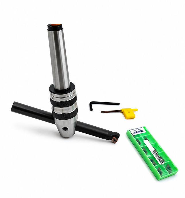 Milling Machine's Fly Cutter cum Boring Tool~40mm Head, 16mm Boring Bar, Replaeable DCMT11T3 Insert, Range 70-260 mm