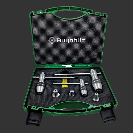 Precision Guiding Tap 3 Pcs Set Wrenches with Freely Spinnable Cap -Design with Accurate Runout Control with Plastic Box