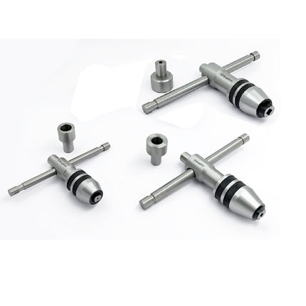 Precision Guiding Tap 3 Pcs Set Wrenches with Freely Spinnable Cap -Design with Accurate Runout Control with Plastic Box