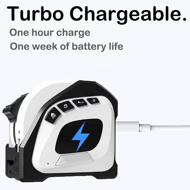 Buyohlic 2-in-1 Laser Tape Measure 131 Ft Rechargeable Laser Measurement Tool & 16Ft Measuring Tape Movable Magnetic Hook Pythagorean Mode, Measure Distance, Area and Volume