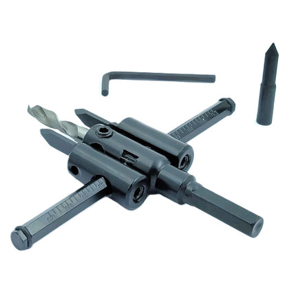 Adjustable Hole Saw Circle Cutter for Wood, 1-3/16" to 12", 1-3/16" to 4-3/4" & 1-3/16" to 7-7/8" Hole Cutter Drill Bit Tool
