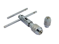 Ratchet Type Tap Wrench with Interchangeable Heads Set Capacities 1/8" to 1/4" & 1/4" to 1/2"