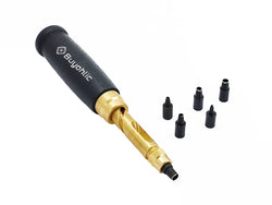 Buyohlic Screw Punch Set Wood Handle Belt Hole Puncher, Adjustable Leather Hole Punch Tool