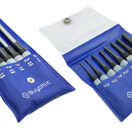 Set of 5 Pcs Long & 8 Pcs Short Drive Bolt Catch Roll Pin Punch Set-Hard & Ground/Imperial Assembly Kit