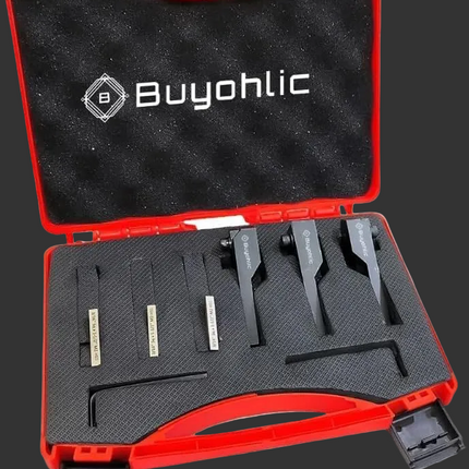 Lathe Turning Tool Holder With High Speed Steel Tool Bits with Plastic Box
