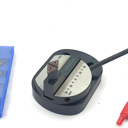 Bearing Base Smooth Rotation Ball Turning  (Double Bit for 7 x 14 Mini Lathe) with spare cutting bit box