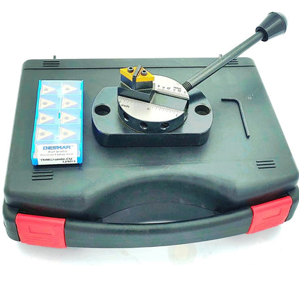 Lathe Oval Base Ball Turning Attachment with Graduation Scale with 10 x Spare Cutting Bit Box
