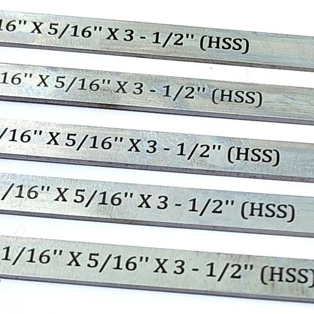 HSS Blades 1/16" x 5/16" (Wide) x 3-1/2" (Long) for Lathe Parting Cut Off & Tool Holders Set of 5