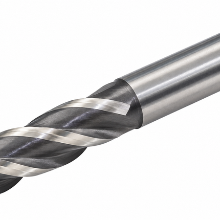 HSS Parallel Shank End Mill – RH Cutting, LH Helical Flutes – Imperial Sizes