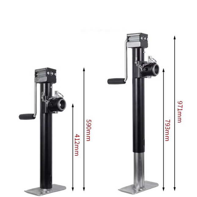 Buyohlic Heavy-Duty A-Frame Trailer Jack 5000 lb Capacity with Adjustable Drop Leg, 15″ Travel for Utility, Horse & Yacht Trailers