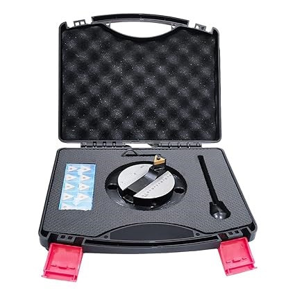 Lathe Round Base Ball Turning Attachment with Graduation Scale with 10 x Spare Cutting Bit Box