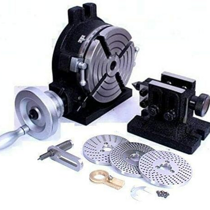 HV6 Rotary Table 4 Slot 6" 150 mm With Tailstock & dividing Indexing Plates Set