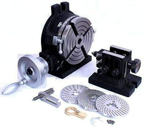 HV6 Rotary Table 4 Slot 6" 150 mm With Tailstock & dividing Indexing Plates Set
