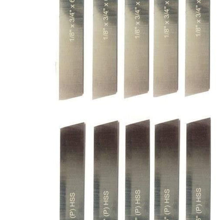 HSS Blades 1/8" x 3/4" (Wide) x 6" (Long) for Lathe Parting Cut Off & Tool Holders