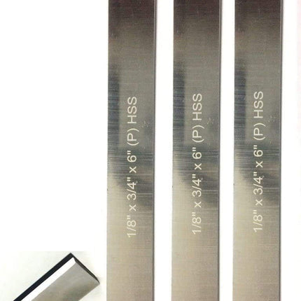 HSS Blades 1/8" x 3/4" (Wide) x 6" (Long) for Lathe Parting Cut Off & Tool Holders