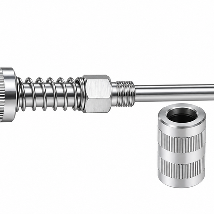 Needle Nose Grease Gun Adapter 4''-1/8'' Inch NPT Long Reach Grease Fitting Extension with Standard & Wide