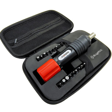 20 Pcs Preset Torque Screwdriver with S2 Bits, 1/4” Drive Torque Wrench Screwdriver Set for Maintenance, Tools, Bike Repairing and Mounting, Torque Range 1~ 6 N.m