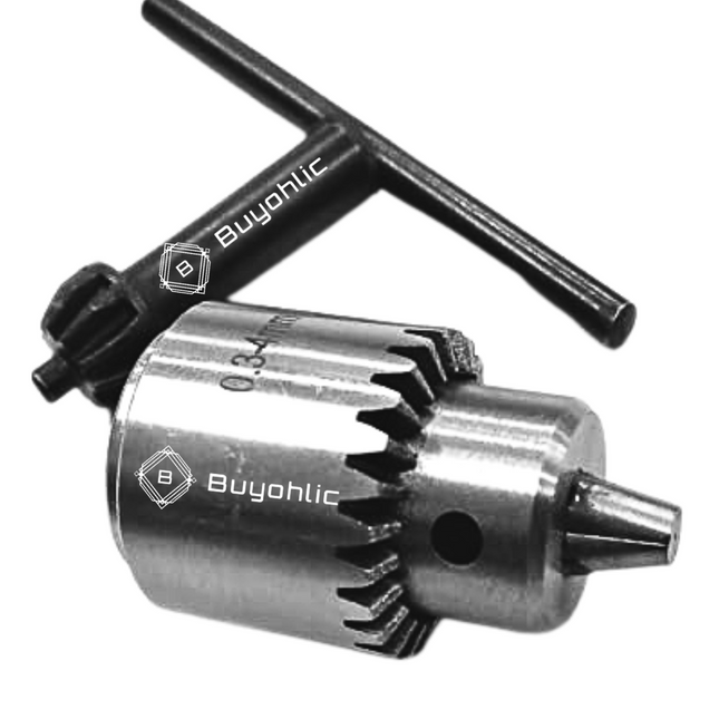 Buyohlic International Micro Fine JT0 Taper to mount Drill Chuck with Key 0.3-4mm Manual Feed Control-Avoids Breakage Machine Tools