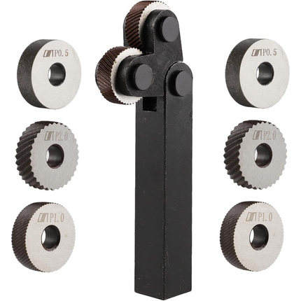 Knurling wheels set for metalworking lathe tool