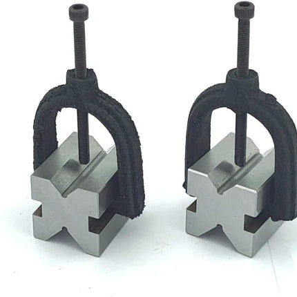 Hardened Tool Steel Vee V Block Pair Set with Clamps (32 x 32 x 40 mm (25 mm Capacity))