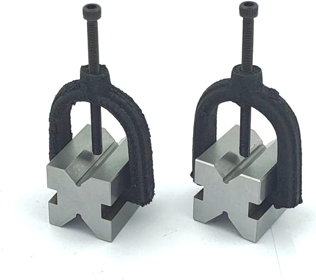 Hardened Tool Steel Vee V Block Pair Set with Clamps