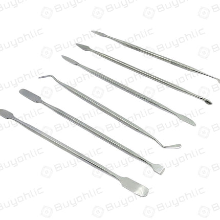 6 Pc. Stainless Steel Wax Carver Set Double Ended Spatulas/Carvers