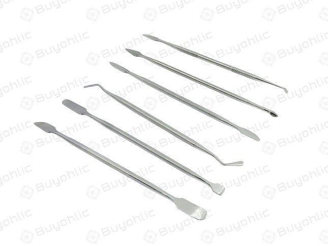 6 Pc. Stainless Steel Wax Carver Set Double Ended Spatulas/Carvers
