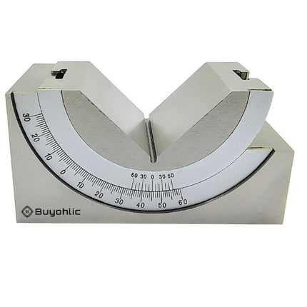 Buyohlic's Adjustable Angle Block - 95 x 45 x 48 MM Multifunctional V Block Milling 0-60° for Milling Machine Planer