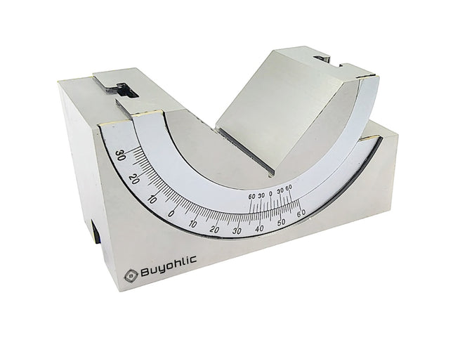 Buyohlic's Adjustable Angle Block - 95 x 45 x 48 MM Multifunctional V Block Milling 0-60° for Milling Machine Planer