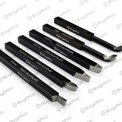 HSS Lathe Form Tool Set – 6 Pcs – 3/8" Square Shank