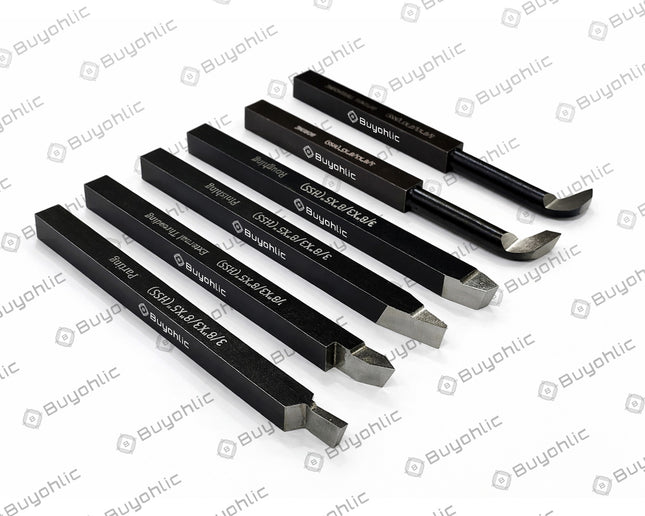 HSS Lathe Form Tool Set – 6 Pcs – 3/8" Square Shank