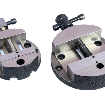 Buyohlic Round Vise Vice for 3" & 4" Rotary Table + 3 Fixing Tee Nut-Milling Tool