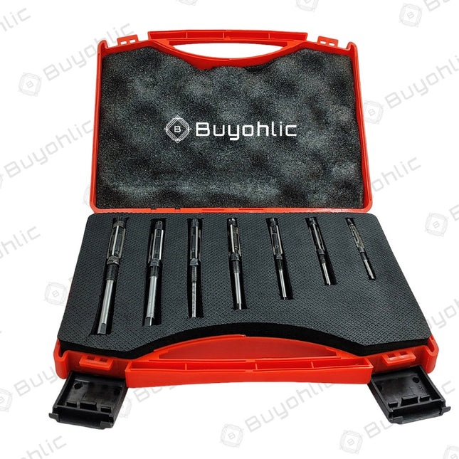 7 Pcs. Adjustable Hand Reamer Set II Covers 1/4" to 15/32" Reamer Sizes Range II Straight Flute