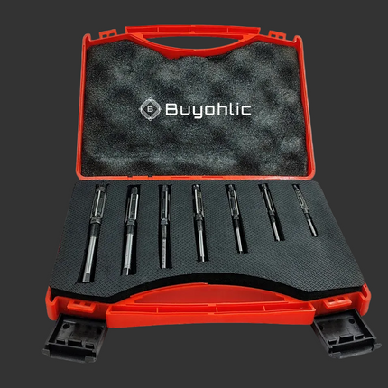 7 Pcs. Adjustable Hand Reamer Set II Covers 1/4" to 15/32" Reamer Sizes Range II Straight Flute