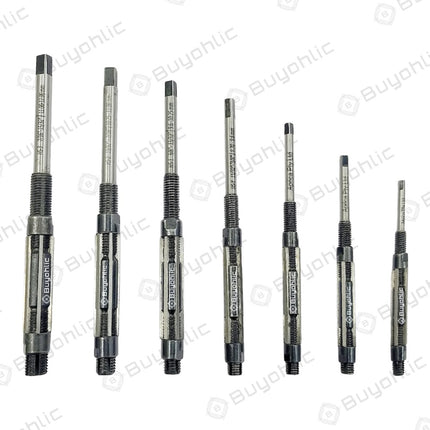 7 Pcs. Adjustable Hand Reamer Set II Covers 1/4" to 15/32" Reamer Sizes Range II Straight Flute